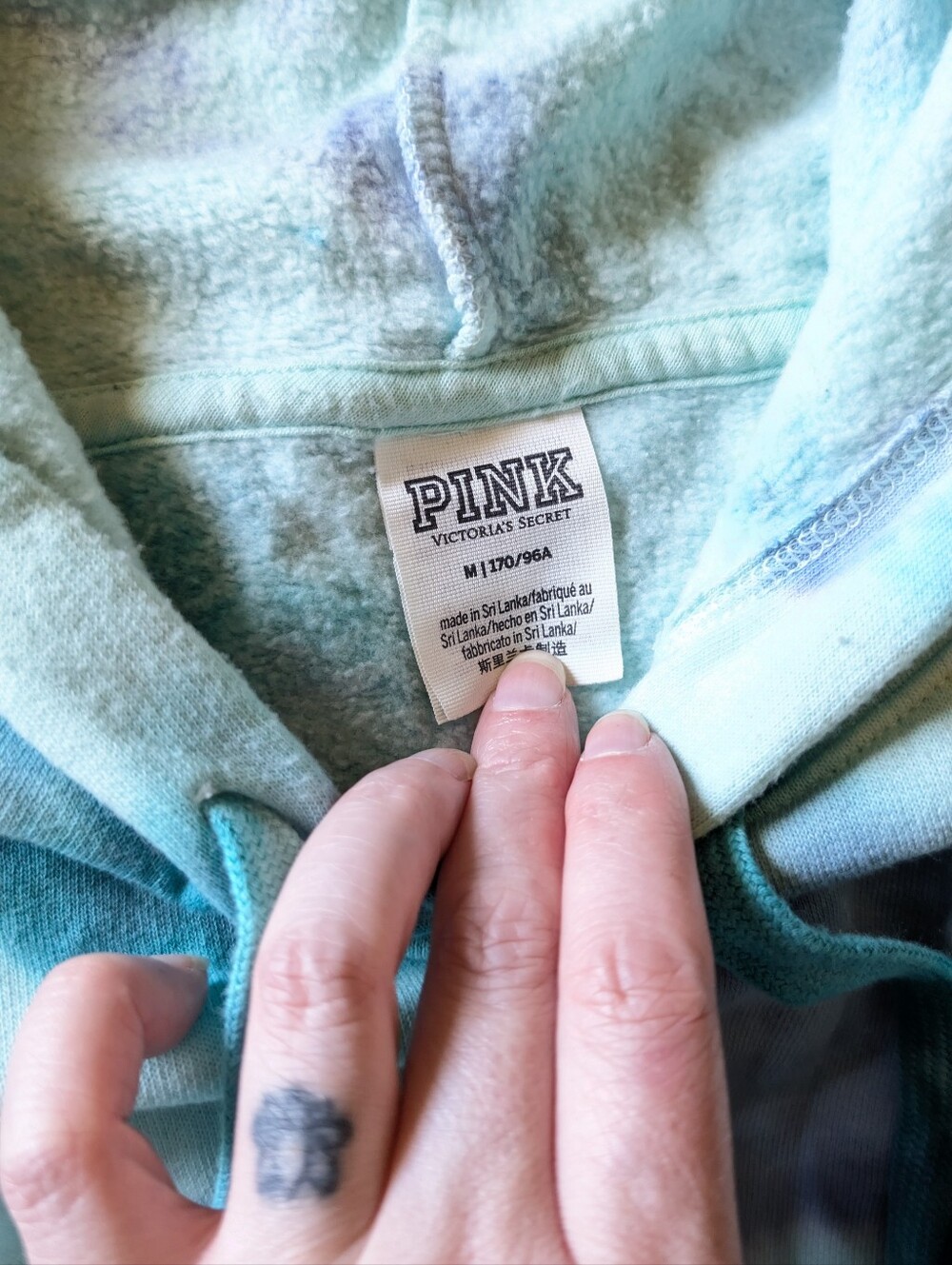Victoria's Secret Pink Blue And Purple Cozy Hoodie